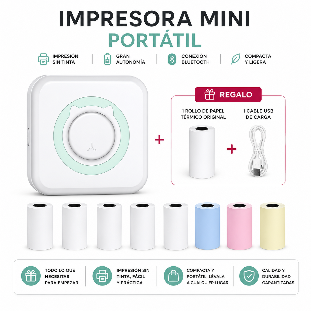 Mini impresora portátil