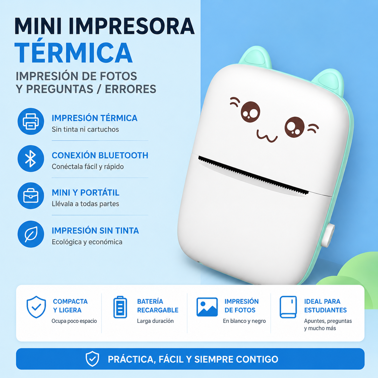 Mini impresora portátil